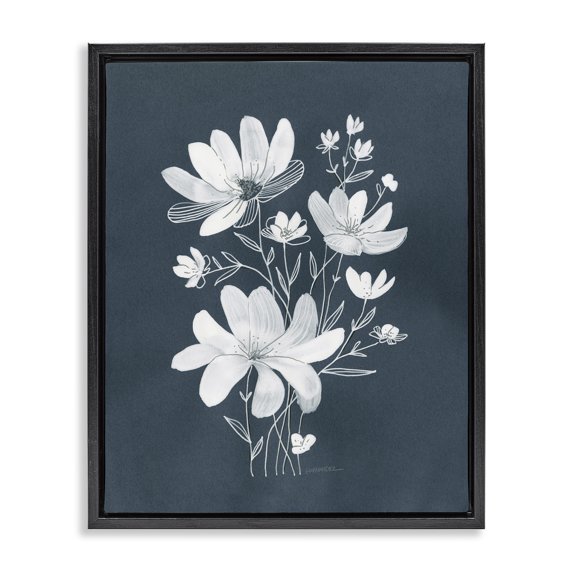 Stupell Industries Contemporary Black Floating Frame Canvas Art, 17 x 21, by Leeza Hernandez