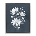 thumbnail image 1 of Stupell Industries White Floral with Outline Plants & Flowers Painting Gray Floater Framed Canvas Art Print Wall Art, 25 x 31, 1 of 10