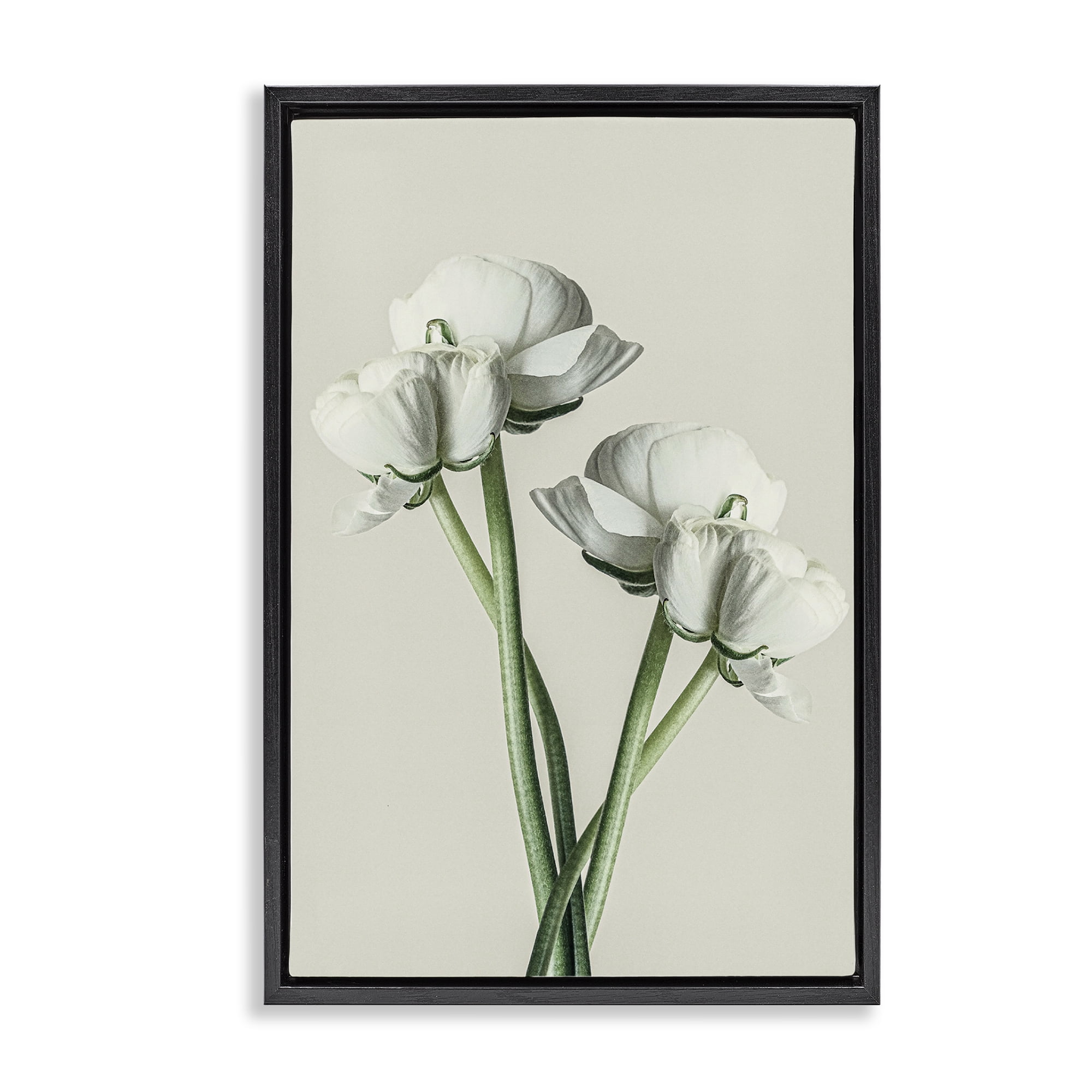 Stupell Industries White Flower Bundle Botanical & Floral Photography Black Floater Framed Art Print Wall Art, 17 x 25