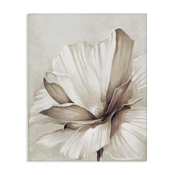 Stupell Industries White Flower Petals Botanical & Floral Painting Gallery Wrapped Canvas Art Print Wall Art, 36 x 48