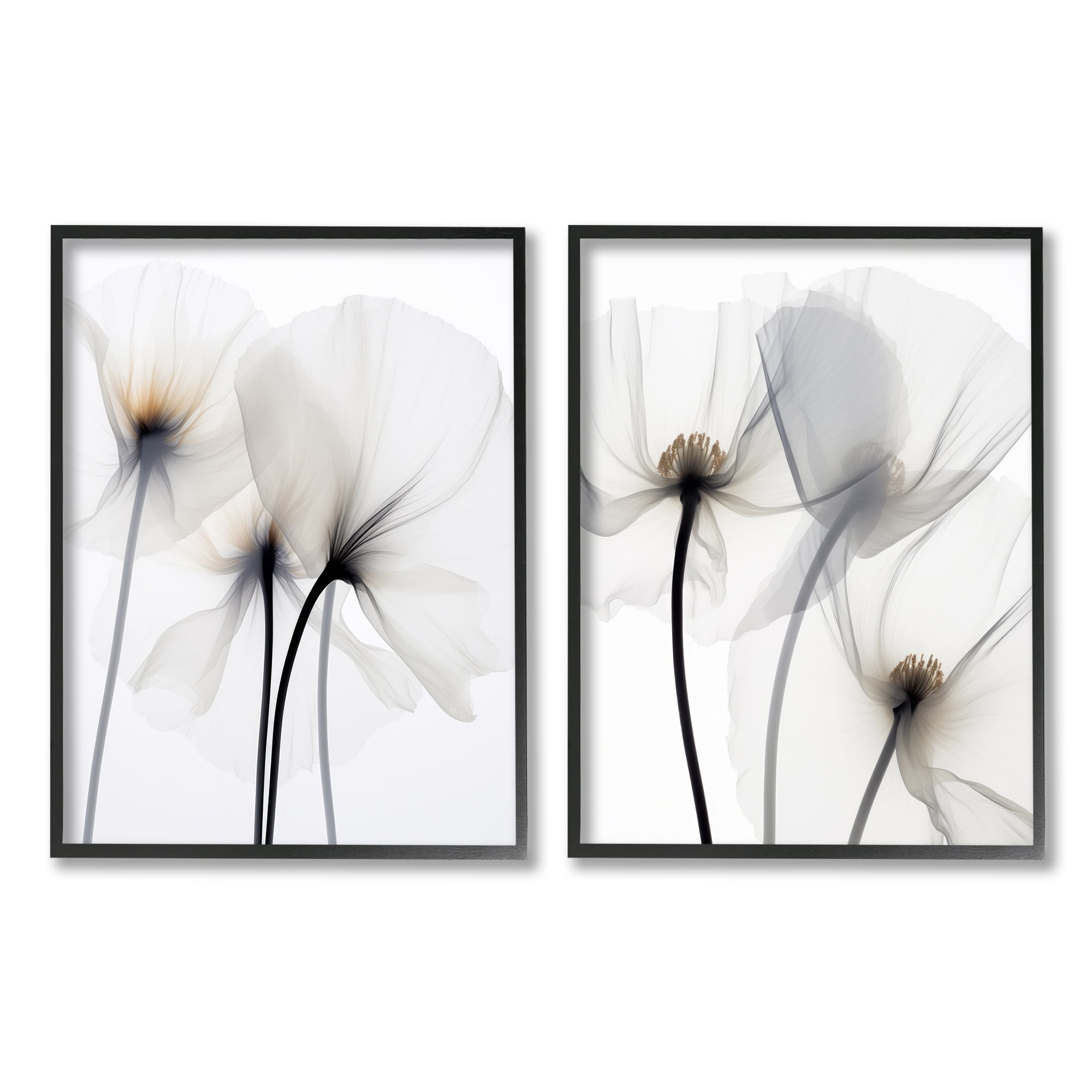Stupell Industries White Flower Photography Botanical & Floral Photography Black Framed Art Print Wall Art, 16 x 20