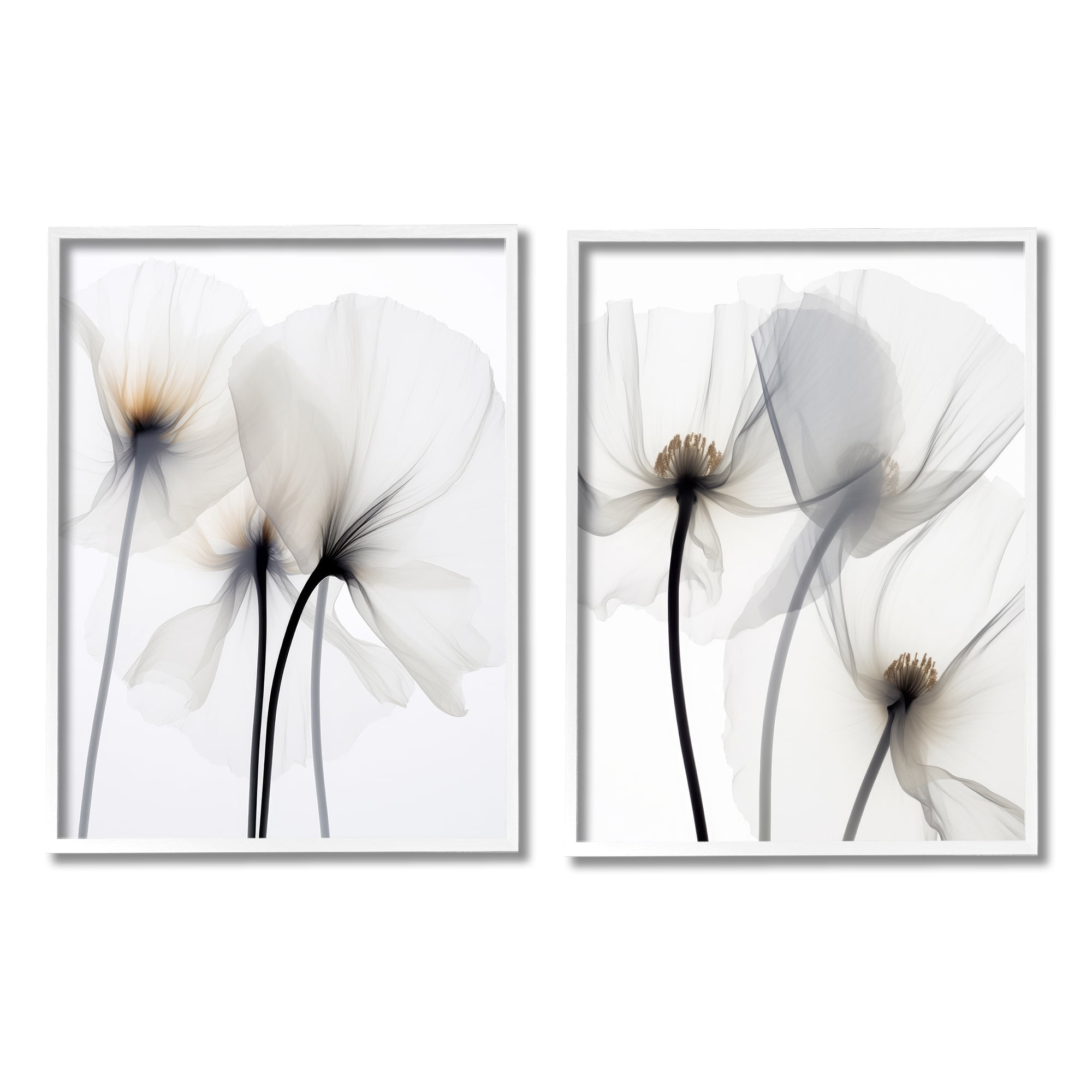Stupell Industries White Flower Photography Botanical & Floral Photography White Framed Art Print Wall Art, 24 x 30