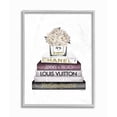 thumbnail image 1 of Stupell Industries White Flower Pink Gold Bookstack Glam Fashion Design Framed Wall Art by Amanda Greenwood, 1 of 8