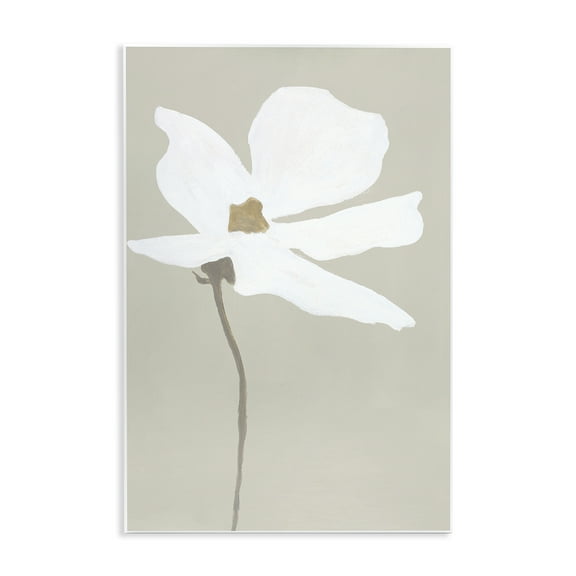 Stupell Industries White Flower Sprout Botanical & Floral Painting Unframed Art Print Wall Art, 10 x 15
