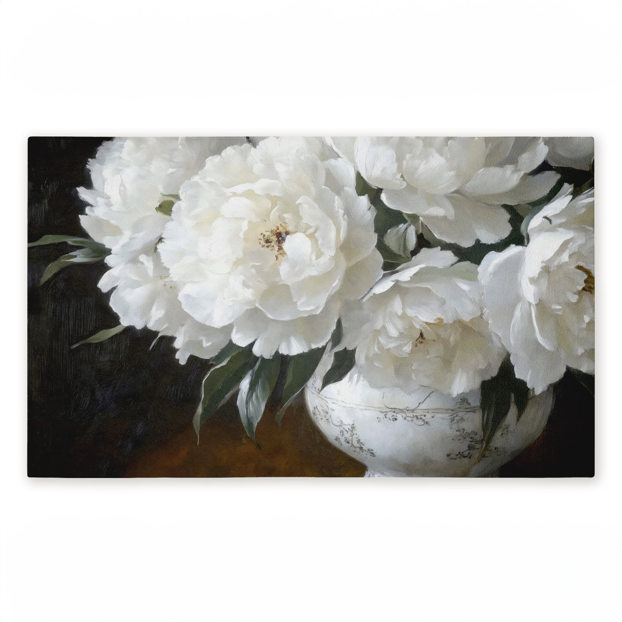 Stupell Industries White Flowers in China Vase Printed Outdoor Door Floor Mat, design by Petals Prints Design
