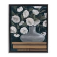 thumbnail image 1 of Stupell Industries White Flowers in Round Vase Plants & Flowers Painting Black Floater Framed Canvas Art Print Wall Art, 25 x 31, 1 of 10