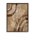 thumbnail image 1 of Stupell Industries White Fractal Mandala Flower Blossom Brown Stripes Framed Wall Art, 24 x 30, Design by Ziwei Li, 1 of 5