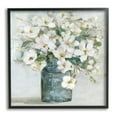 thumbnail image 1 of Stupell Industries White Geranium Bouquet Blossoming Flower Arrangement Vase Painting Black Framed Art Print Wall Art, Design by Sally Swatland, 1 of 5
