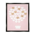thumbnail image 1 of Stupell Industries White Gold Pink Heart Hot Air Balloon Jet Black Framed Floating Canvas Wall Art, 16x20, by Daphne Polselli, 1 of 5