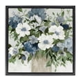 thumbnail image 1 of Stupell Industries Farmhouse White & Grey Blossoms Black Floating Frame Canvas Art, 18 x 18, by Carol Robinson, 1 of 8