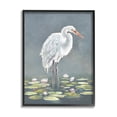 thumbnail image 1 of Stupell Industries White Heron & Pond Lilies Animals & Insects Painting Black Framed Art Print Wall Art, 16 x 20, 1 of 9