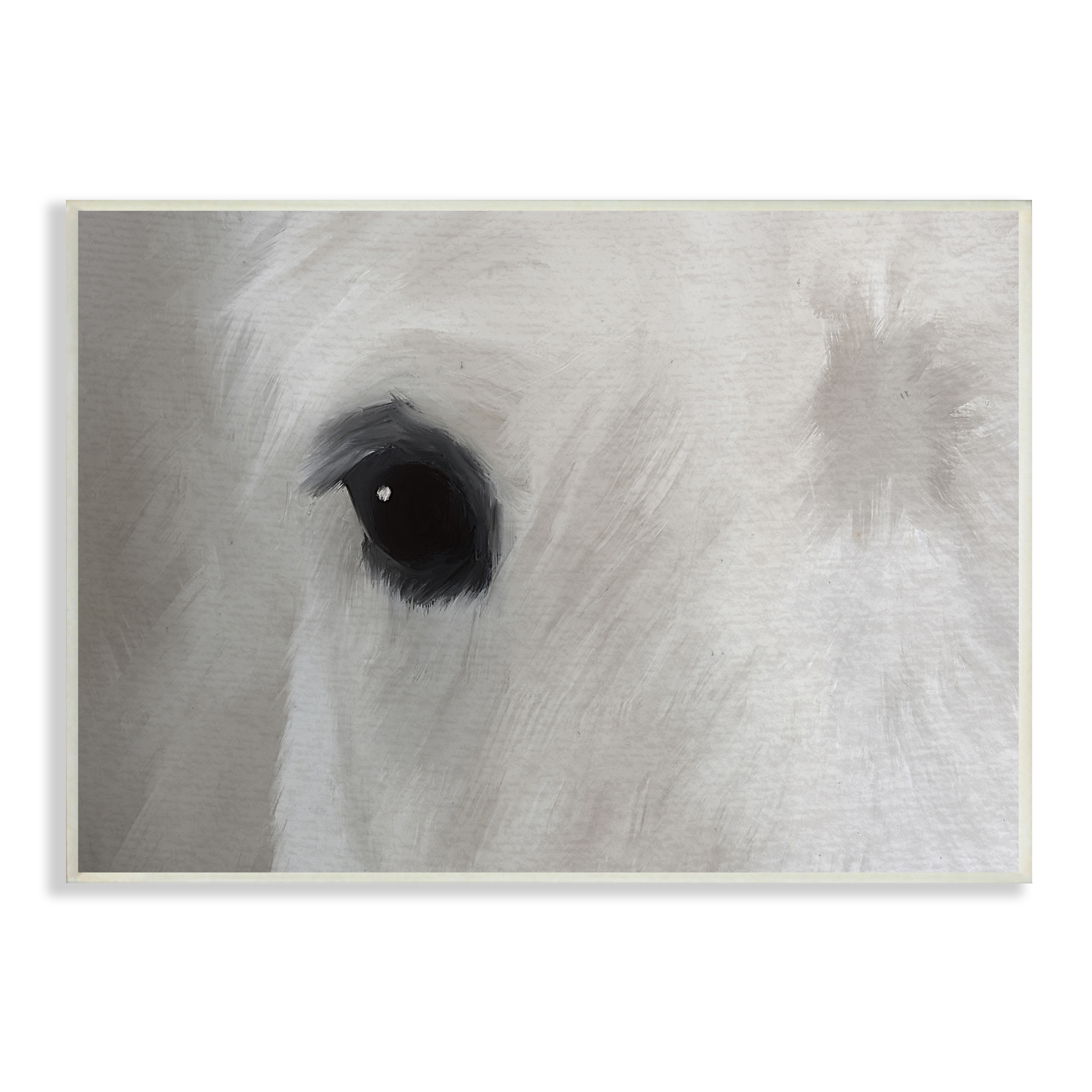 Stupell Industries White Horse Bold Eye Wild Stallion Close Up, 15 x 10, Design by Leah Straatsma