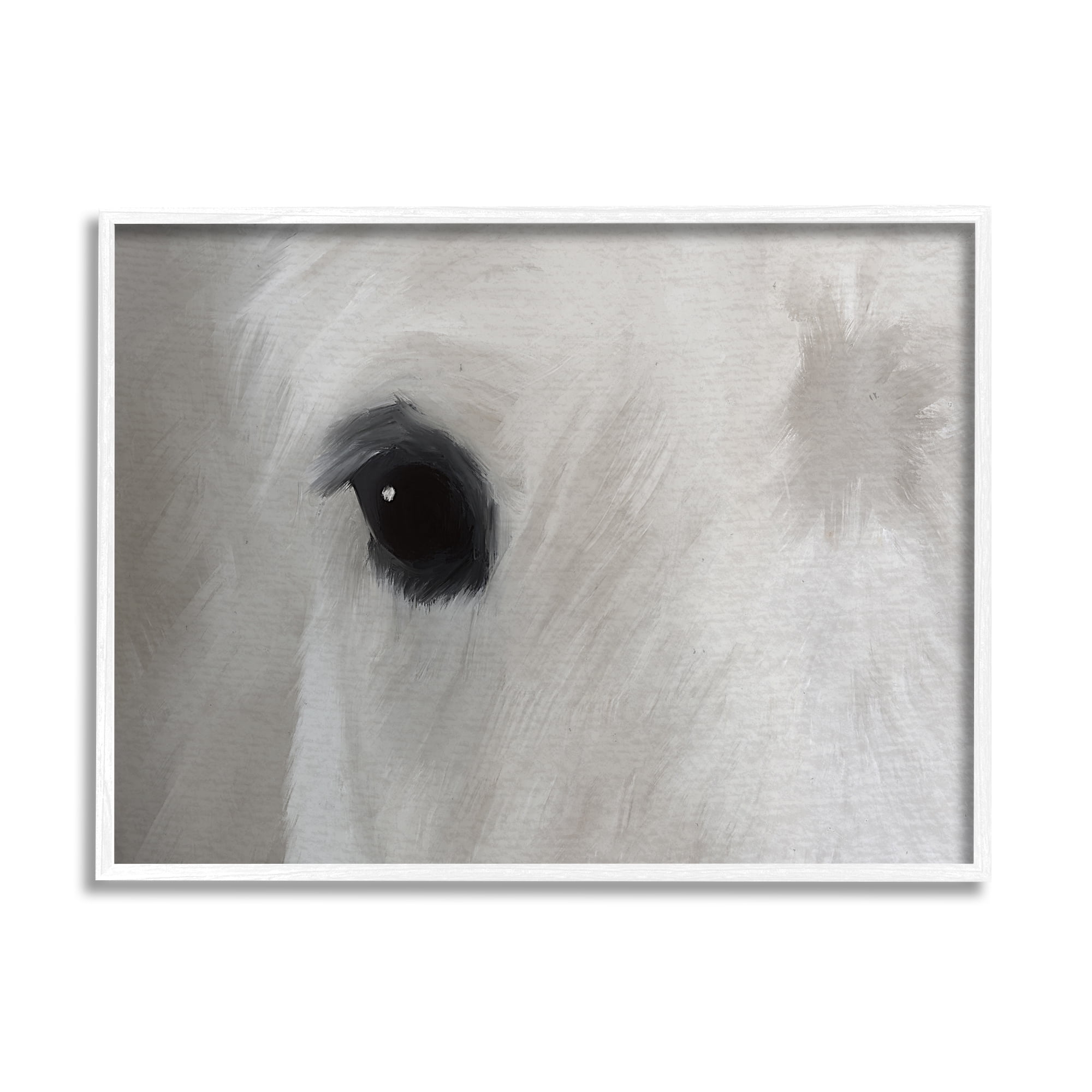 Stupell Industries White Horse Bold Eye Wild Stallion Close Up, 20 x 16, Design by Leah Straatsma