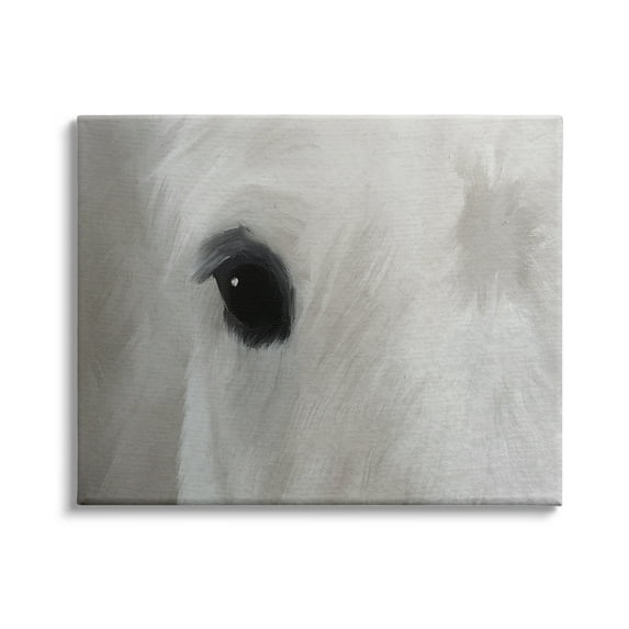 Stupell Industries White Horse Bold Eye Wild Stallion Close Up, 48 x 36, Design by Leah Straatsma