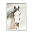 thumbnail image 1 of Stupell Industries White Horse Portrait Animals & Insects Photography White Framed Art Print Wall Art, 24 x 30, 1 of 9