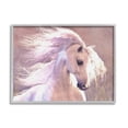 thumbnail image 1 of Stupell Industries White Horse in Nature Animals & Insects Painting Gray Framed Art Print Wall Art, 30 x 24, 1 of 9