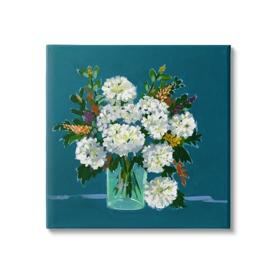 Stupell Industries White Hydrangea Modern Bouquet Painting Gallery Wrapped Canvas Print Wall Art, Design by Liz Jardine