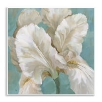 Stupell Industries White Iris Petals Botanical & Floral Painting Unframed Art Print Wall Art, 12 x 12