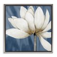 thumbnail image 1 of Stupell Industries White Lotus Petals Botanical & Floral Painting Gray Floater Framed Art Print Wall Art, 18 x 18, 1 of 10