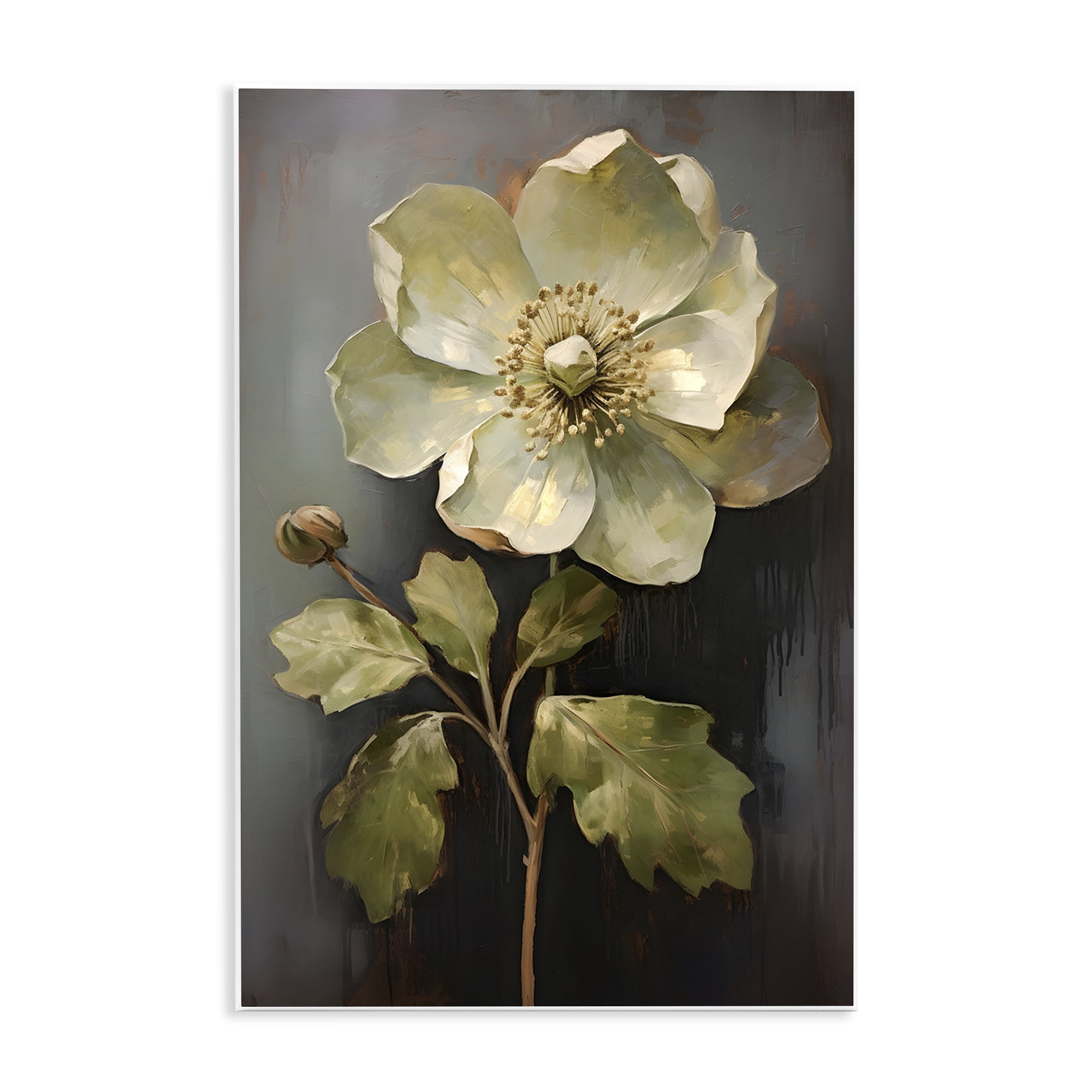 Stupell Industries White Magnolia Floret Botanical & Floral Painting Unframed Art Print Wall Art, 10 x 15