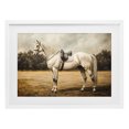 thumbnail image 1 of Stupell Industries Rustic Lodge White Mare with Saddle White Framed Print Under Glass, 23 x 17, by Petals Prints Design, 1 of 8