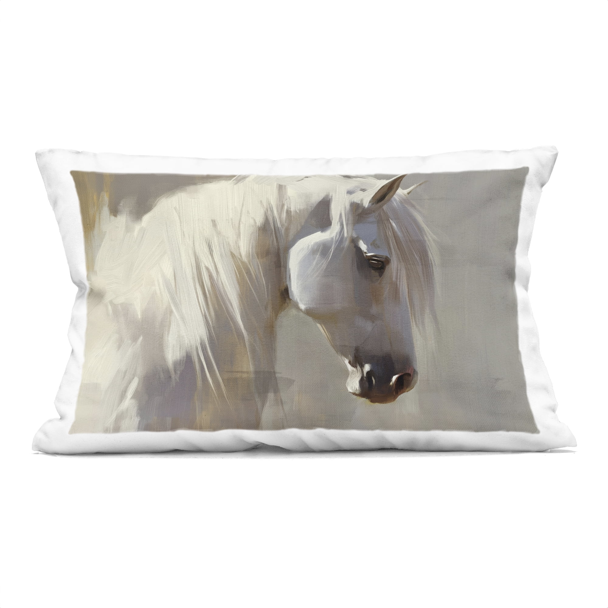 Stupell Industries White Moon Horse Decorative Printed Throw Pillow, design by Svetlana Aleynikova