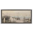 thumbnail image 1 of Stupell Industries White Moon Over Ocean Landscape Painting Gray Floater Framed Canvas Art Print Wall Art, 25 x 11, 1 of 10