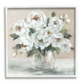 thumbnail image 1 of Stupell Industries White Peony Bouquet Painting Botanical & Floral Painting White Framed Art Print Wall Art, 1 of 7