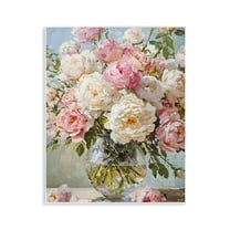 Stupell Industries White & Pink Roses Floral Painting Unframed Art Print Wall Art, 11 x 14