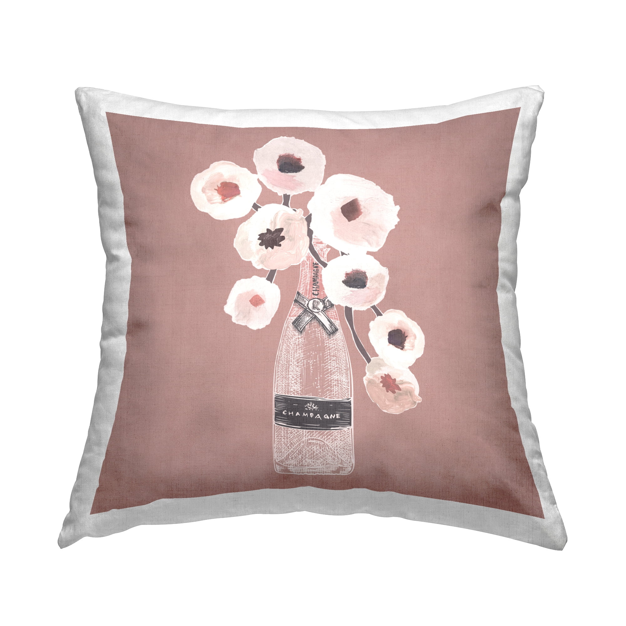 Stupell Industries White Poppies Champagne Decorative Printed Throw Pillow Design by Reinders.