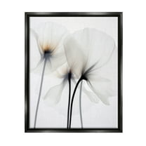 Stupell Industries White Poppy Photography Botanical & Floral Photography Black Floater Framed Canvas Art Print Wall Art, 17 x 21