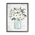 thumbnail image 1 of Stupell Industries White Ranunculus Floral Bouquet Blue Canning Jar, 11 x 14,Design by Lettered and Lined, 1 of 7