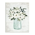 thumbnail image 1 of Stupell Industries White Ranunculus Floral Bouquet Blue Canning Jar, 13 x 19,Design by Lettered and Lined, 1 of 5
