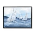 thumbnail image 1 of Stupell Industries White Sailboats Coasting Ocean Waters Blue Tide, 14 x 11,Design by Chris Paschke, 1 of 5