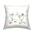 thumbnail image 1 of Stupell Industries White Sea Otter Nautical Vintage Tub Design by Ziwei Li Throw Pillow, 1 of 6