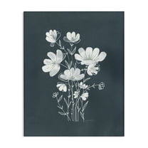 Stupell Industries White Simple Florals Plants & Flowers Painting Wrapped Canvas Art Print Wall Art, 16 x 20