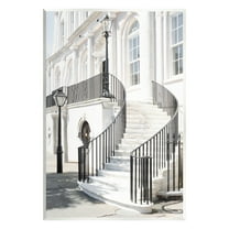 Stupell Industries White Staircase Architecture Travel & Places Painting Unframed Art Print Wall Art, 10 x 15