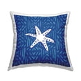thumbnail image 1 of Stupell Industries White Starfish Aquatic Animal Blue Background Design by Mercedes Lopez Charro Throw Pillow, 1 of 6