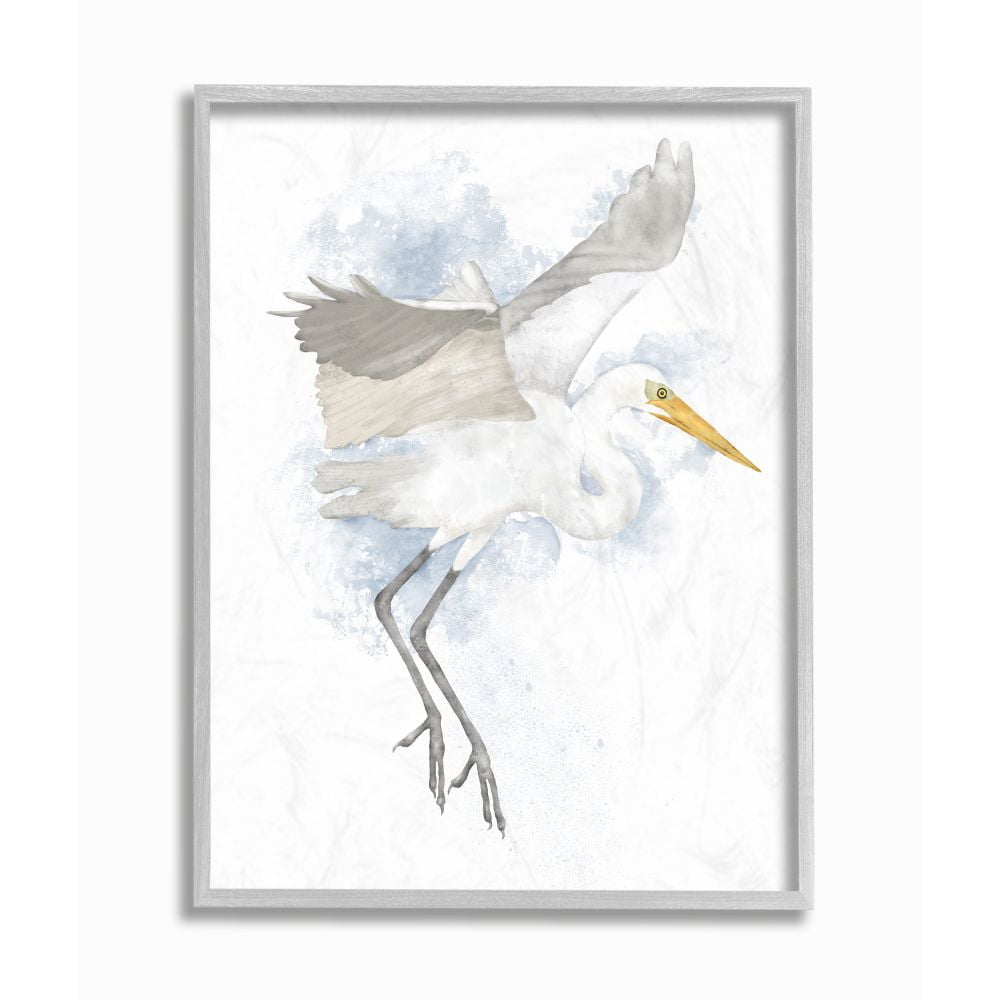 Stupell Industries White Stork Open Wings Simple Animal Illustration Designed by Jade Reynolds