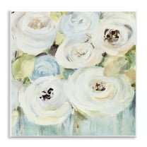 Stupell Industries White Swirling Roses Botanical & Floral Painting Unframed Art Print Wall Art, 12 x 12
