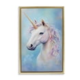 thumbnail image 1 of Stupell Industries Bohemian White Unicorn on Blue Gold Floating Frame Canvas Art, 21 x 31, by Creative Studio, 1 of 8