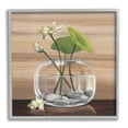thumbnail image 1 of Stupell Industries White Water Lilies and Lilypad In Vase Still-Life Graphic Art Gray Framed Art Print Wall Art, 24x24, by Yuki Ross, 1 of 8