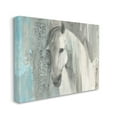 thumbnail image 1 of Stupell Industries White Wild Horse Portrait Farm Animal Blue Grey Watercolor Canvas Wall Art Design by Albena Hristova, 30" x 40", 1 of 5