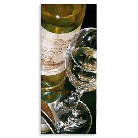 Stupell Industries White Wine Still Life Canvas Wall Art design by Stefano Ferreri, 48 x 20