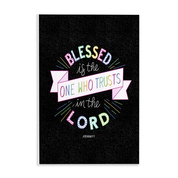 Stupell Industries Traditional Who Trusts in the Lord Jeremiah 17:7 Proverbs Wall Plaque Art, 10 x 15, by Raye Allison Creations