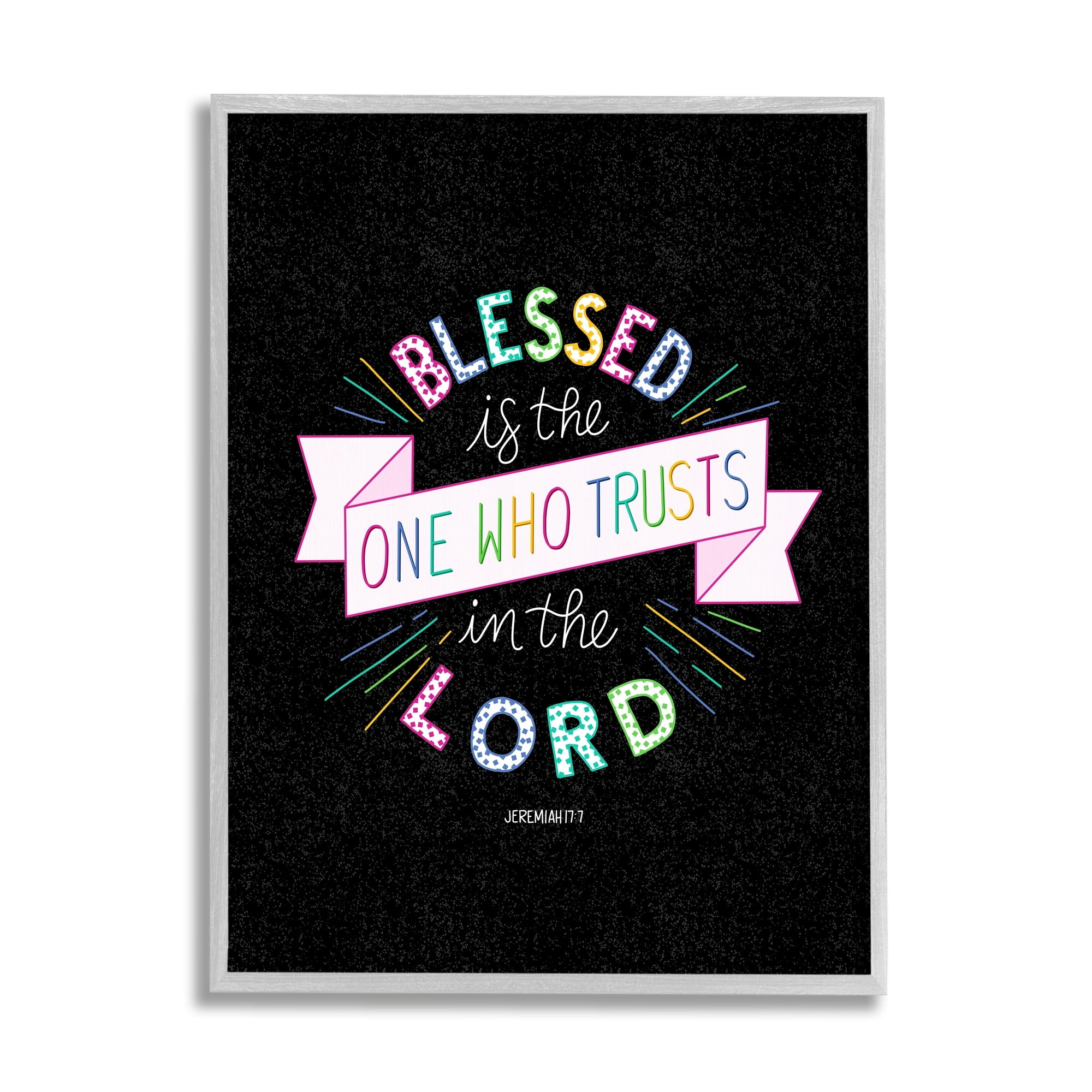 Stupell Industries Who Trusts in the Lord Jeremiah 17:7 Proverbs, 11 x 14, Design by Raye Allison Creations
