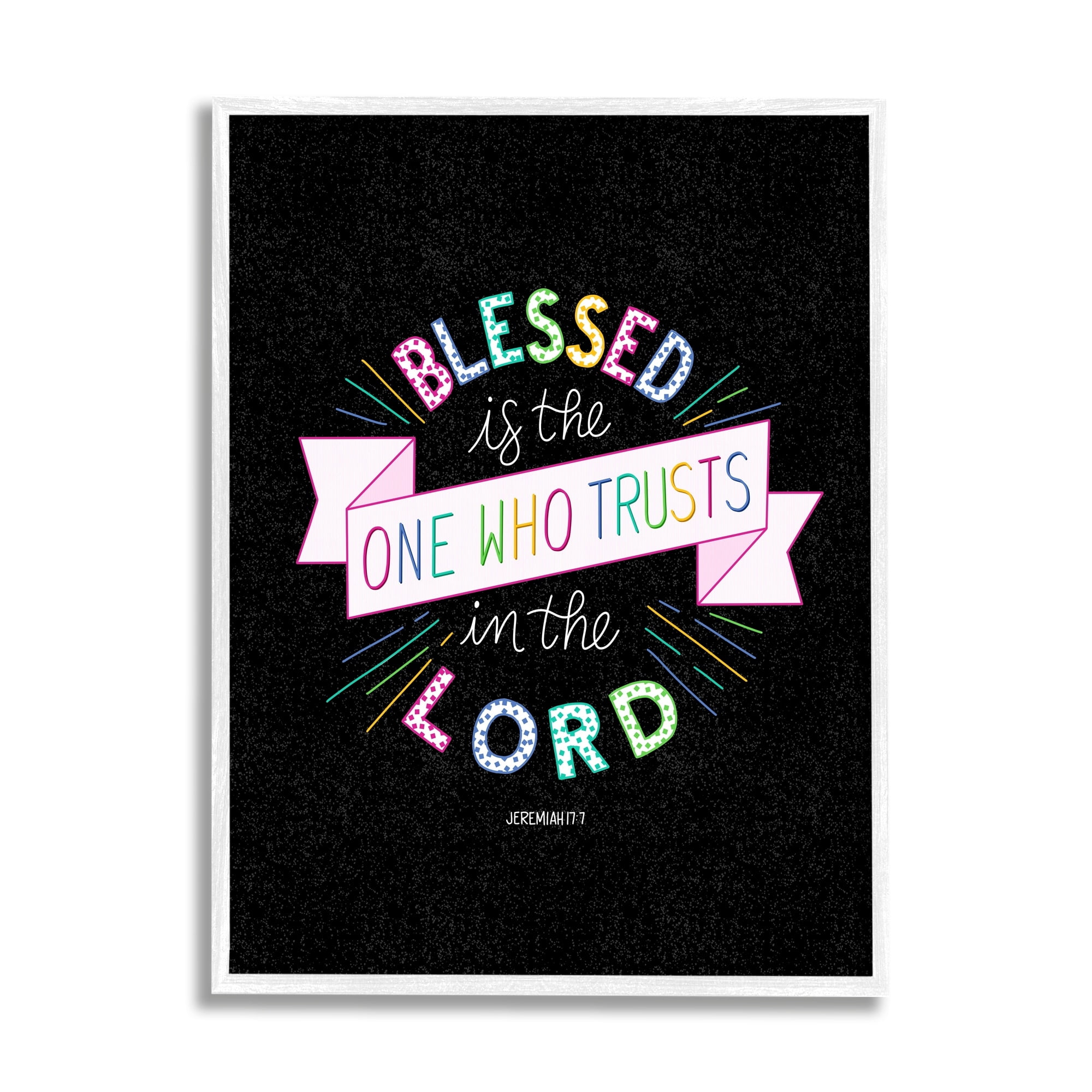 Stupell Industries Who Trusts in the Lord Jeremiah 17:7 Proverbs, 11 x 14, Design by Raye Allison Creations
