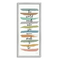 thumbnail image 1 of Stupell Industries Who You Were Made To Be Phrase Abstract Stripes Inspirational Painting Gray Framed Art Print Wall Art, 10 x 24, 1 of 5