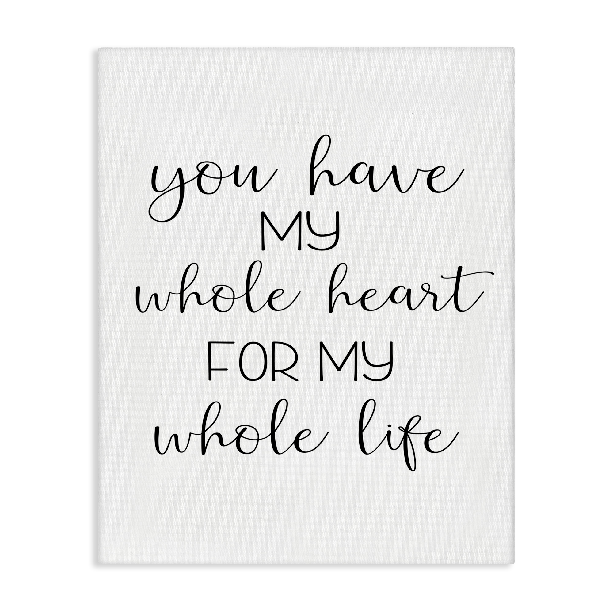 Stupell Industries Whole Heart For Life Text & Numbers Painting Wrapped Canvas Art Print Wall Art, 16 x 20