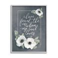 thumbnail image 1 of Stupell Industries Whom My Soul Loves 3:4 Rustic White Poppy Florals Graphic Art Gray Framed Art Print Wall Art, 11x14, by House Fenway, 1 of 5